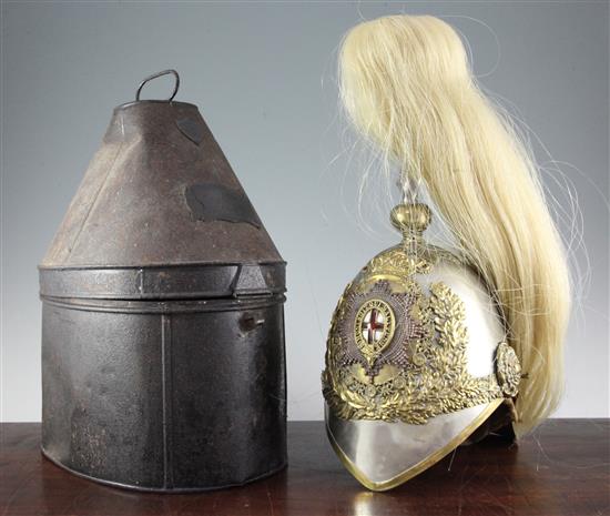 A Victorian Hawkes & Co 1st Life Guards helmet,